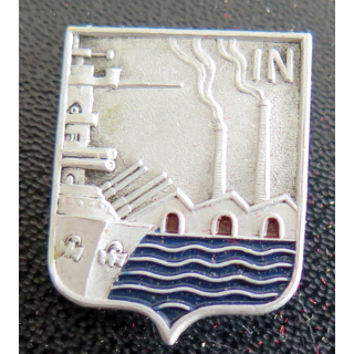 Insigne de l'industrie navale de Toulon AUGIS peint