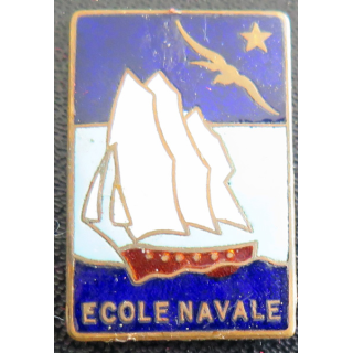 ÉCOLE NAVALE : insigne de l'école navale Augis en émail