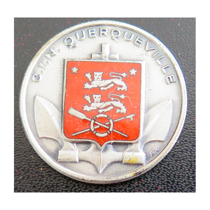 CIN QUERQUEVILLE : insigne du centre d'instruction navale de Querqueville FIA en émail