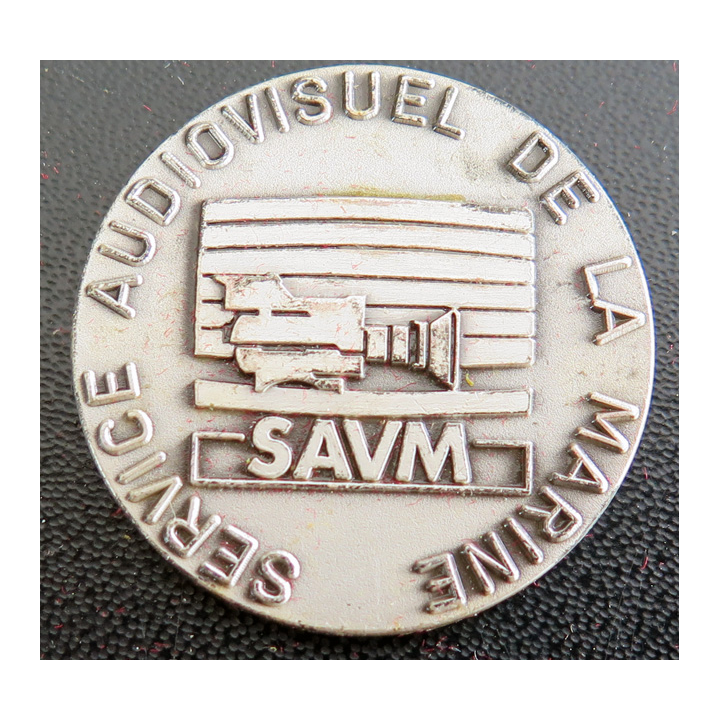 SAVM : médaille argentée du service audiovisuel de la Marine Pichard 3,5 cm