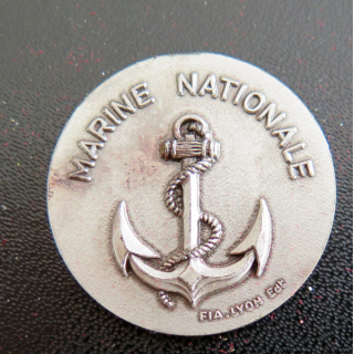 MARINE NATIONALE : rondache argentée de la marine nationale FIA