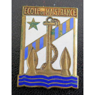 ÉCOLE MAISTRANCE : insigne de l'école de Maistrance Courtois en émail