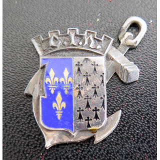 CIN BREST : insigne du centre d'instruction navale de Brest Arthus Bertrand Paris en émail