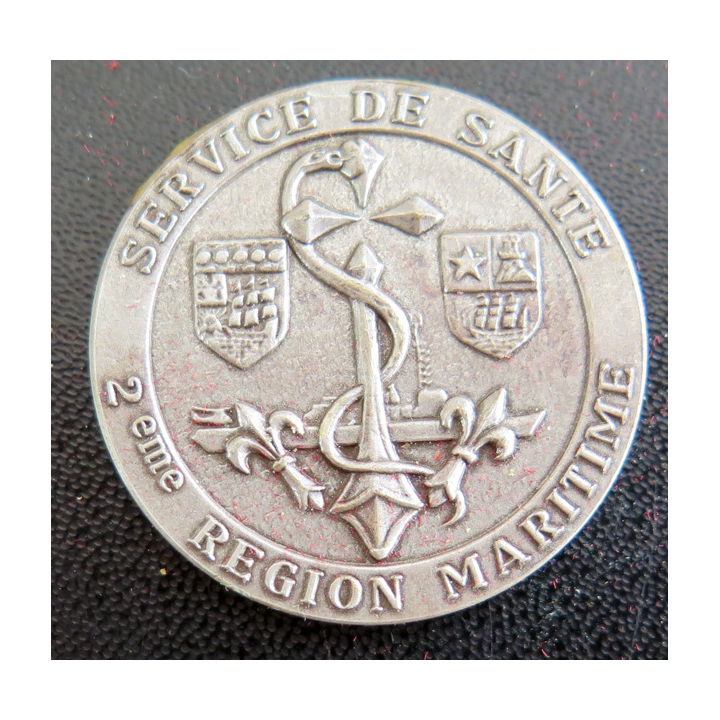 SANTE 2° RM : rondache argentée du service de santé de la 2° région maritime FIA