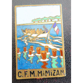 CFM MIMIZAN : insigne du centre de formation marine à Mimizan EDET Paris en émail