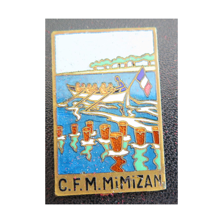 CFM MIMIZAN : insigne du centre de formation marine à Mimizan EDET Paris en émail