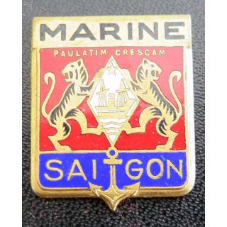 MARINE SAÏGON : insigne de la marine Saïgon Courtois en émail