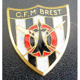 CFM BREST : insigne du centre de formation marine de Brest Arthus Bertrand Paris en émail