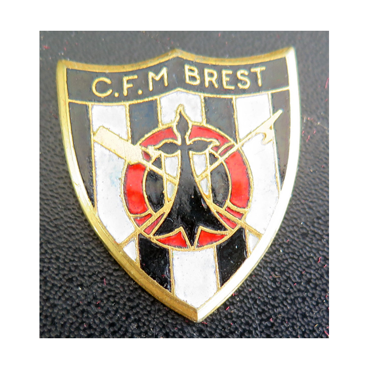 CFM BREST : insigne du centre de formation marine de Brest Arthus Bertrand Paris en émail