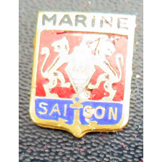 MARINE SAÏGON : insigne boutonnière de la marine Saïgon en émail