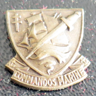 CDO MARINE : pin's de l'insigne de béret de commando marine 7 mm Drago