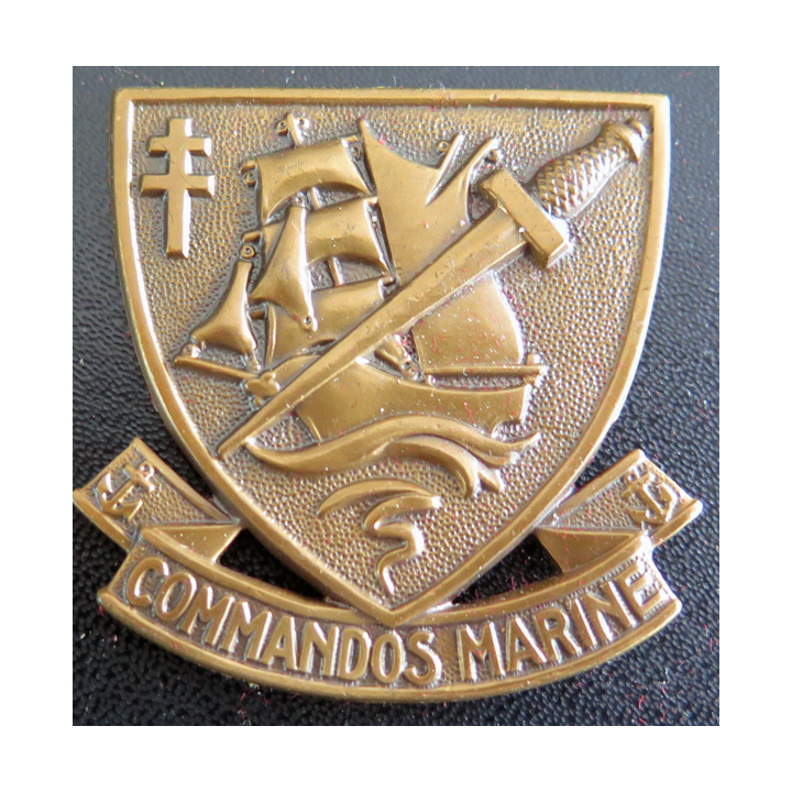 CDO MARINE : insigne de béret de commando marine 50 mm AB Chauvet