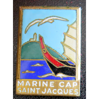 MARINE CAP ST JACQUES : insigne de la Marine à Cap Saint Jacques (Courtois) en émail