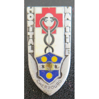 HM CHERBOURG : insigne de l'hôpital maritime de Cherbourg Drago Paris