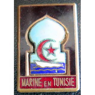 MARINE en TUNISIE : insigne de la Marine en Tunisie en émail