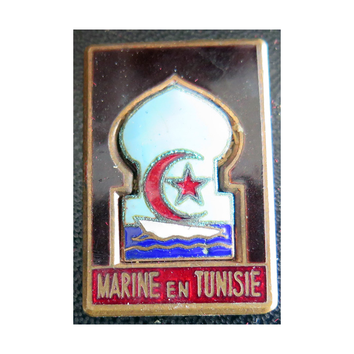 MARINE en TUNISIE : insigne de la Marine en Tunisie en émail