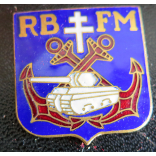 RBFM : insigne du régiment blindé des fusiliers marins Mardini en émail