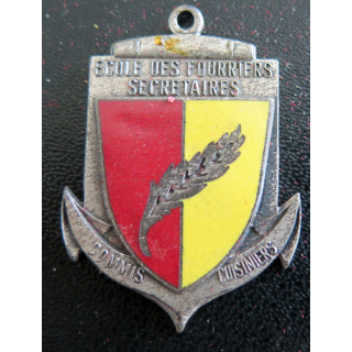 ÉCOLE FSCC :  insigne de l'école des Fourriers, secrétaires commis cuisiniers 41 mm en émail
