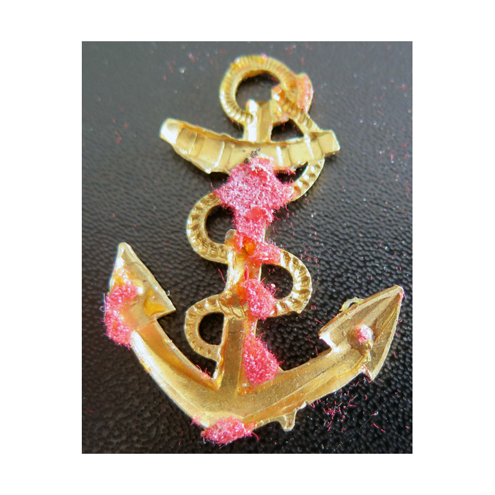 Ancre de marine en métal doré sans attache 4,2 cm de hauteur