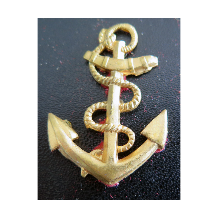 Ancre de marine en métal doré sans attache 4,2 cm de hauteur