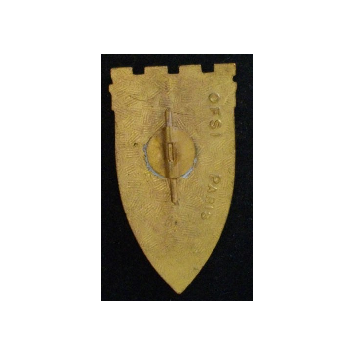 19° RG : 19° RÉGIMENT DU GÉNIE (0FSI) ÉMAIL ÉPINGLE COUPÉE