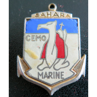 CEMO : insigne du centre d'expérimentation militaire des oasis marine Arthus Bertrand Paris en émail