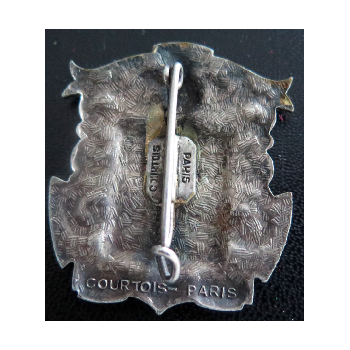 JEAN BART : insigne du bâtiment de ligne Jean Bart  plein Courtois en émail