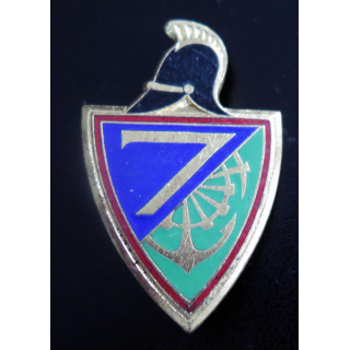 7° RG : insigne du 7° régiment du génie de Drago H. 214 en émail
