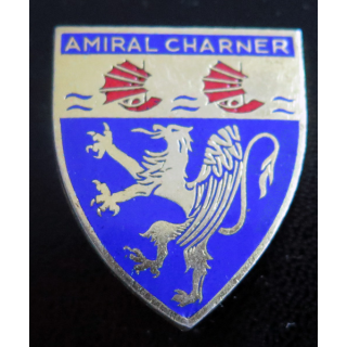 AMIRAL CHARNER : Insigne de l'Aviso Escorteur Amiral Charner Arthus Bertrand Paris en émail