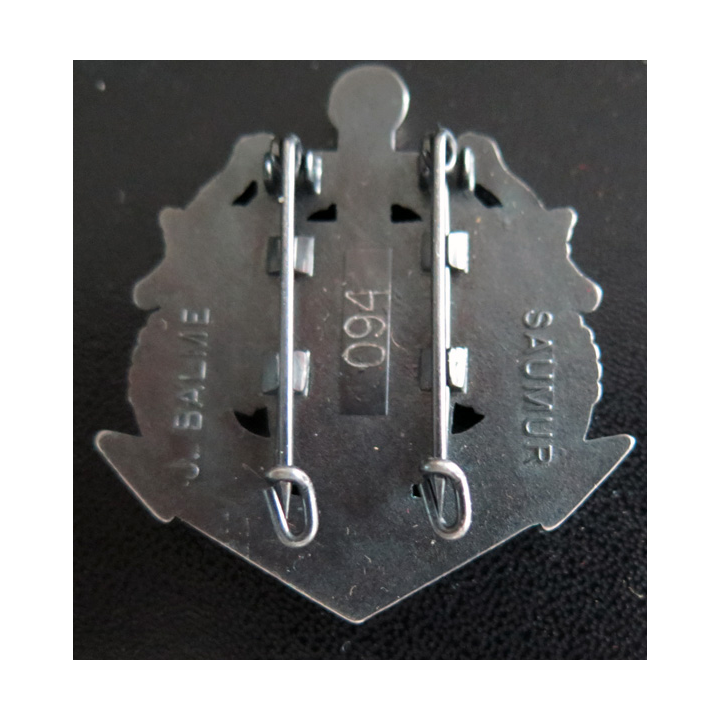 Insigne de béret des fusiliers marins Balme matriculé 094