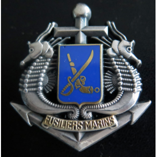 Insigne de béret des fusiliers marins Balme matriculé 094