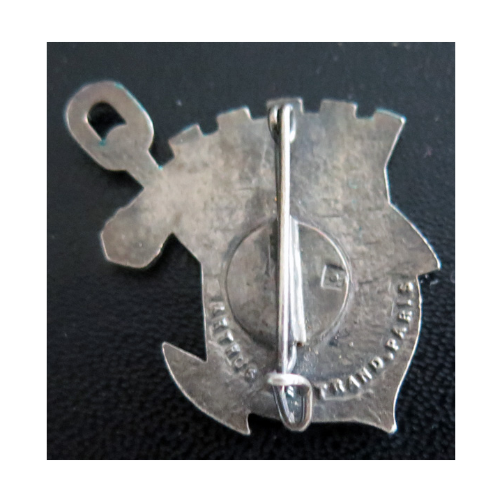 CIN BREST : insigne du centre d'instruction navale de Brest Arthus Bertrand Paris en émail