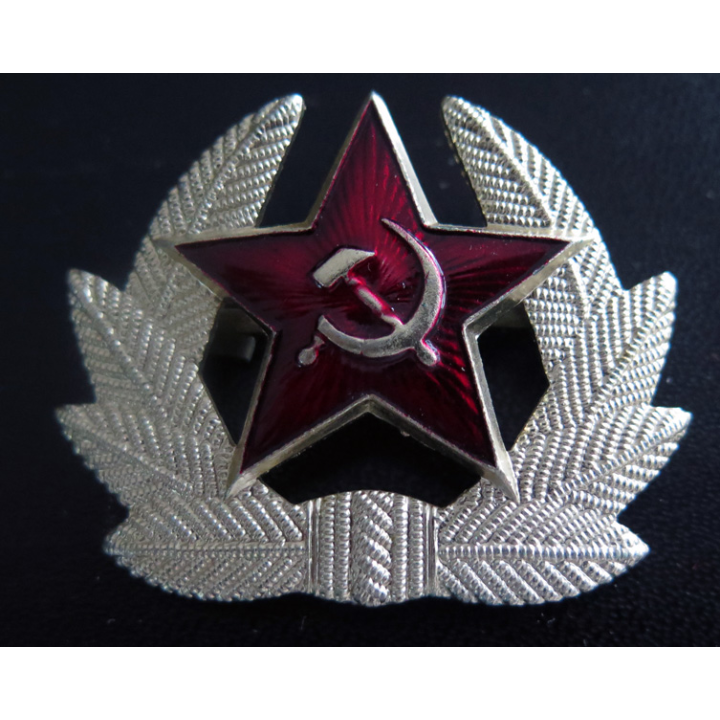 URSS : insigne métallique de casquette de l'armée soviétique