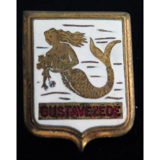 GUSTAVE ZEDE :  insigne du ravitailleur Gustave Zédé Augis en émail