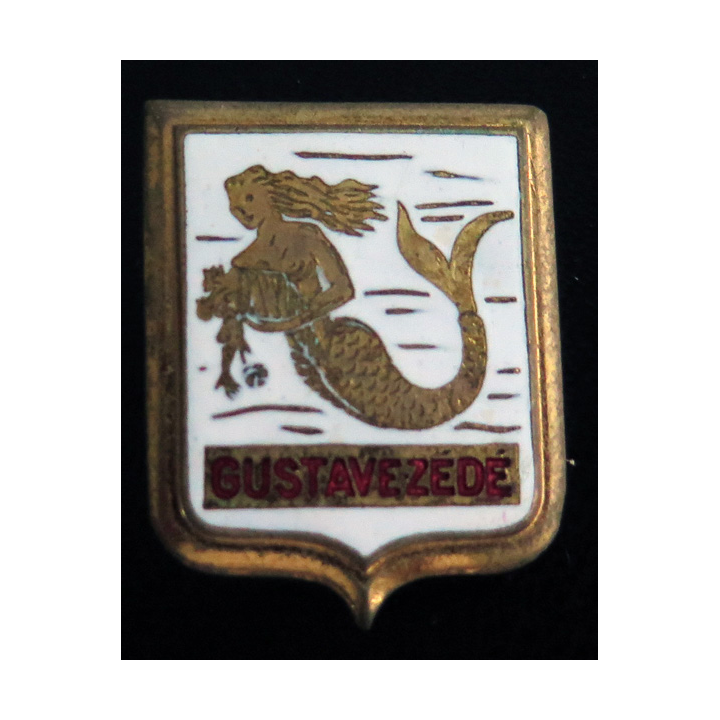 GUSTAVE ZEDE :  insigne du ravitailleur Gustave Zédé Augis en émail