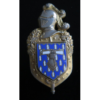 Insigne des écoles de la gendarmerie nationale écu  G. 2150 en émail et plateau AB Louis Del