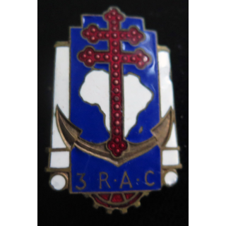 3° RAC : 3° Régiment d'Artillerie coloniale AREMAIL en émail roue rouge