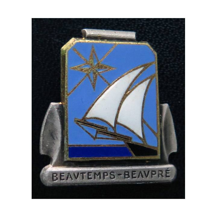 BEAUTEMPS BEAUPRE : insigne du bateau hydrographe Beautemps Beaupré Drago en ém
