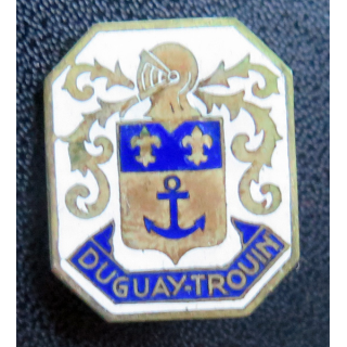 DUGUAY-TROUIN : insigne du croiseur Duguay Trouin fabrication Augis en émail