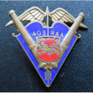 403° RAA : 403° régiment d'artillerie antiaérienne de fabrication Drago H. 724 en émail