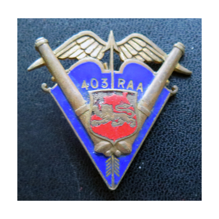 403° RAA : 403° régiment d'artillerie antiaérienne de fabrication Drago H. 724 en émail