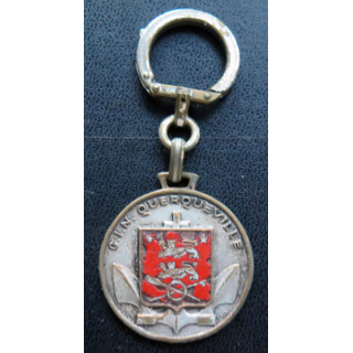CIN QUERQUEVILLE : Porte clefs du centre d'instruction naval de Querqueville FIA en émail avec éclats