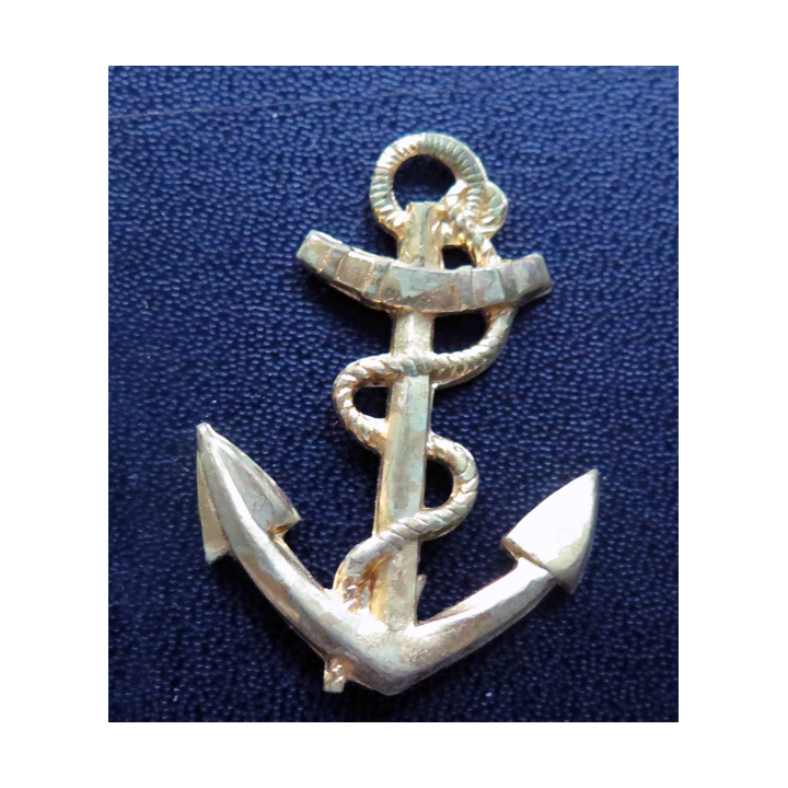 Ancre de marine en métal doré 4,2 cm de hauteur