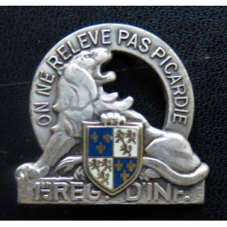 1° RI : 1° régiment d'infanterie de fabrication Drago Paris en émail