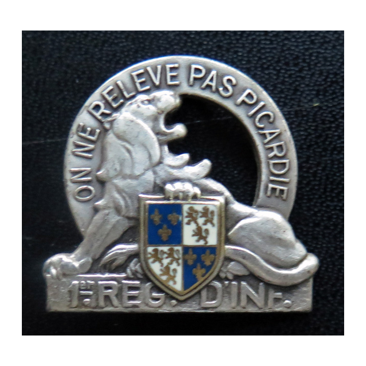 1° RI : 1° régiment d'infanterie de fabrication Drago Paris en émail
