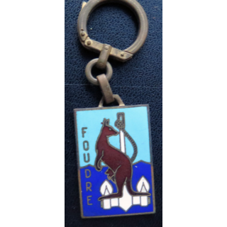 FOUDRE : Porte Clefs du  transport de chalands de débarquement Foudre en émail