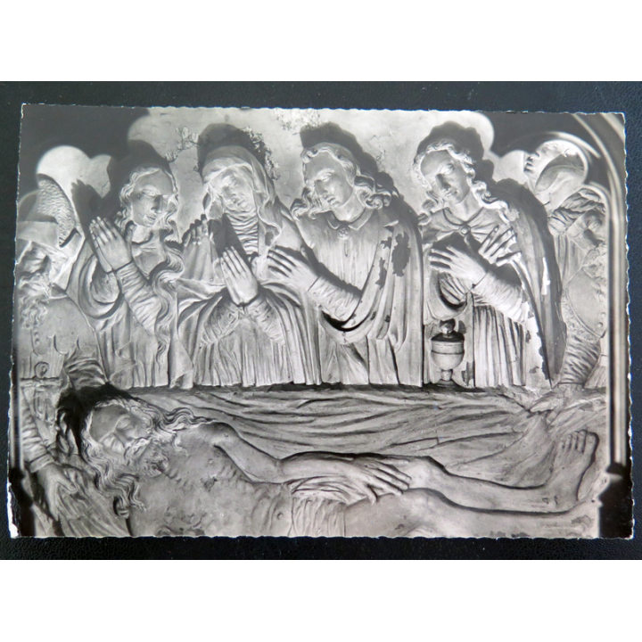 IMAGE PIEUSE : carte postale Mise au Tombeau église de Poissons (Hte-Marne)