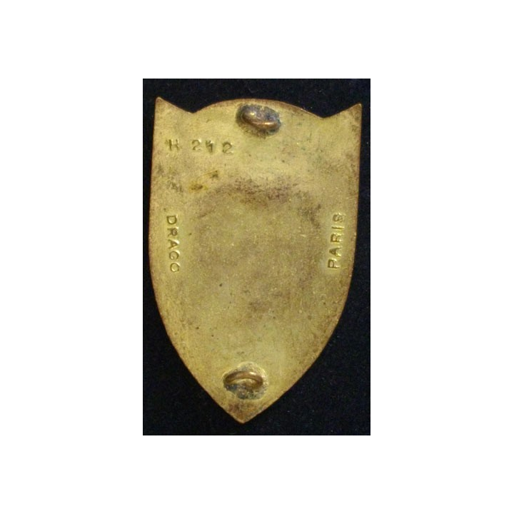 5° RG : insigne du 5° régiment du génie en émail de fabrication Drago H. 212 dos lisse