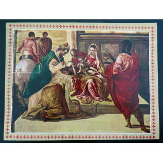 IMAGE PIEUSE : Modes de paris L'adoration des Mages (Le Greco, musée du Prado à Madrid) 20 x 26 cm