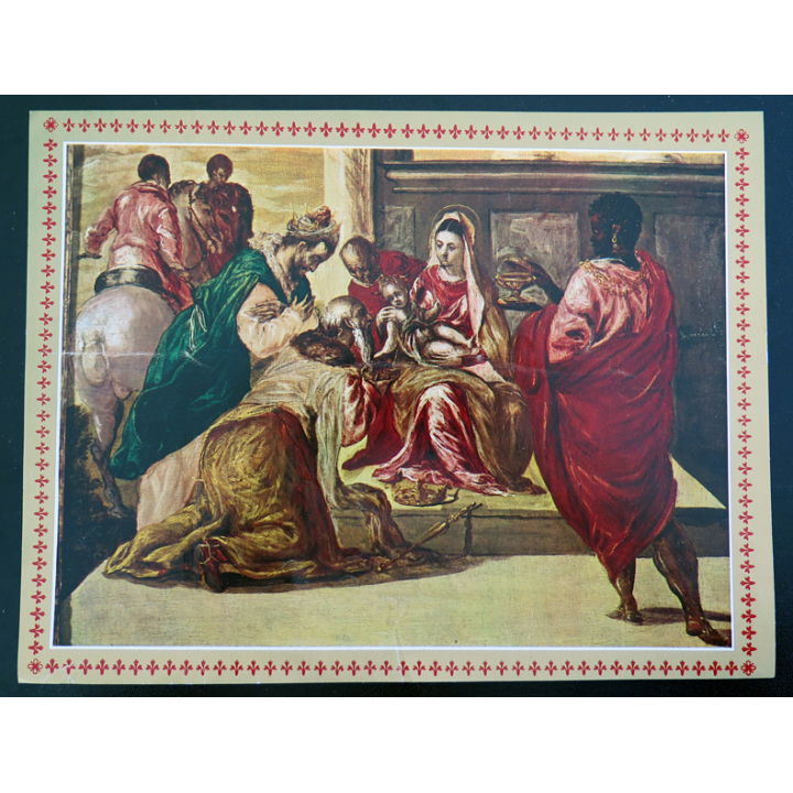 IMAGE PIEUSE : Modes de paris L'adoration des Mages (Le Greco, musée du Prado à Madrid) 20 x 26 cm